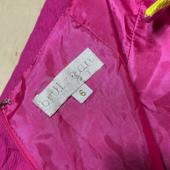 Britt Ryan Strapless Dress Pink And Yellow Size 6 Colorful - Picture 5 of 8